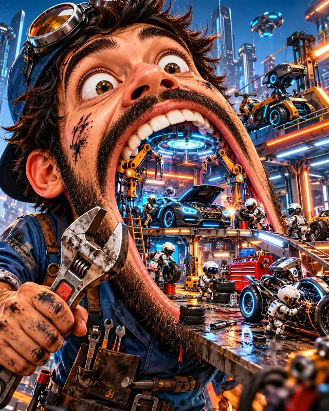 Surreal Giant Head Posters