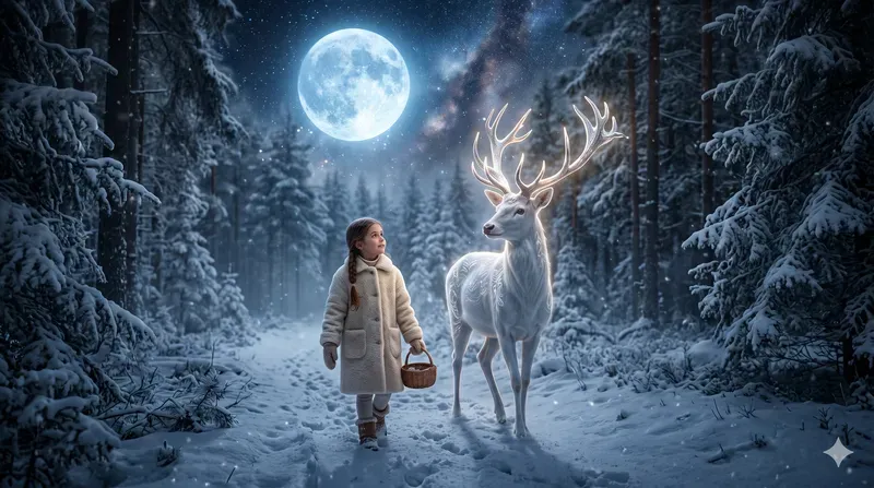 Children And Glowing Deer Nights