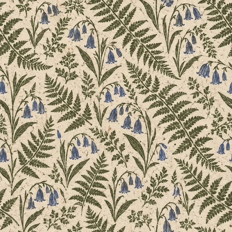 Linocut Botanical Craft Pattern Tiles