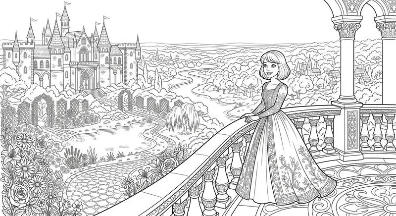 Princess Dreams Coloring Pages
