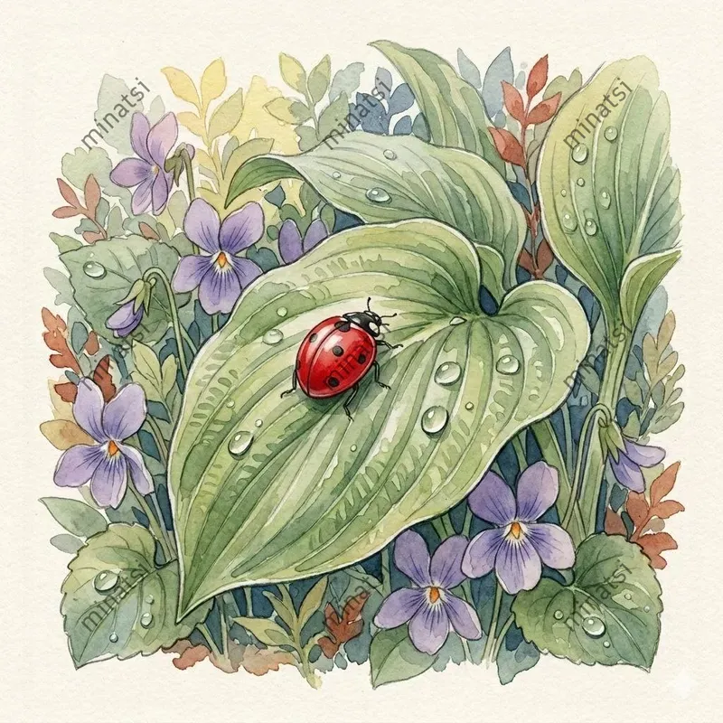 Vintage Watercolor Garden Illustrations