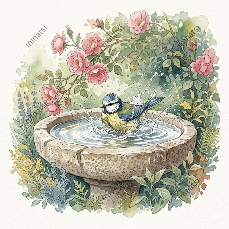 Vintage Watercolor Garden Illustrations