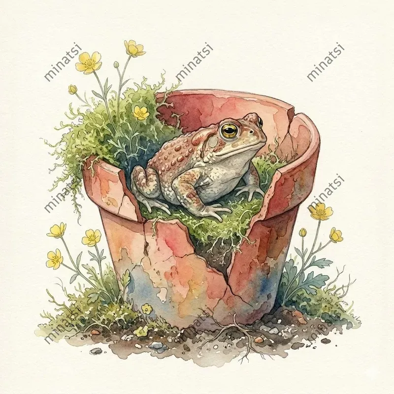 Vintage Watercolor Garden Illustrations