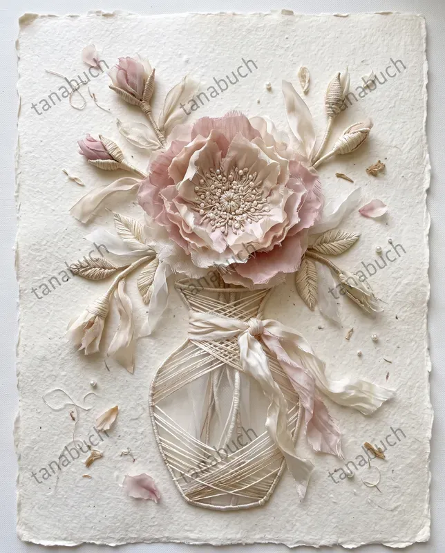Delicate Thread Ribbon Sculptures
