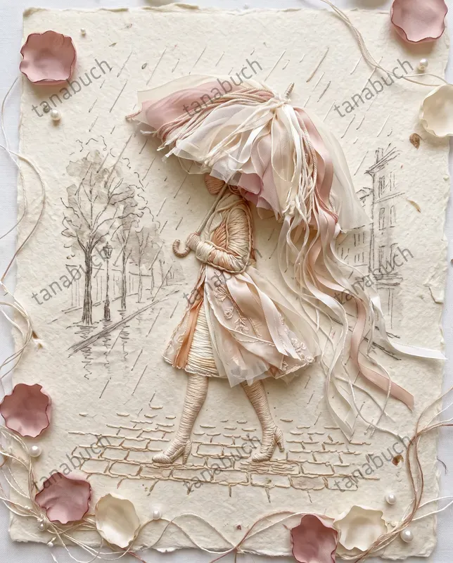 Delicate Thread Ribbon Sculptures