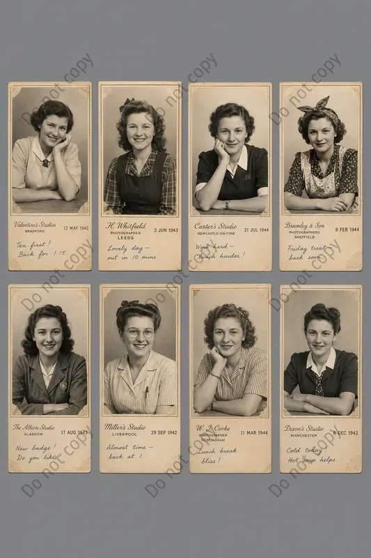 Vintage Booth Portrait Card Sheets