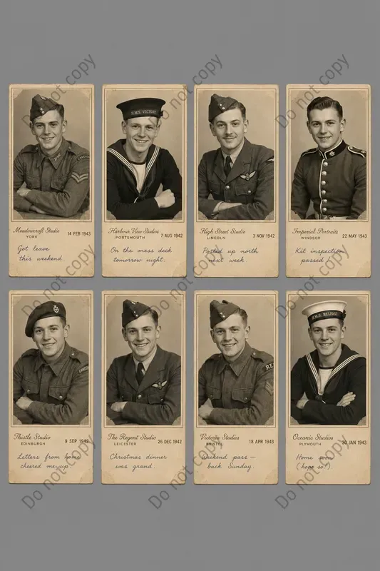 Vintage Booth Portrait Card Sheets