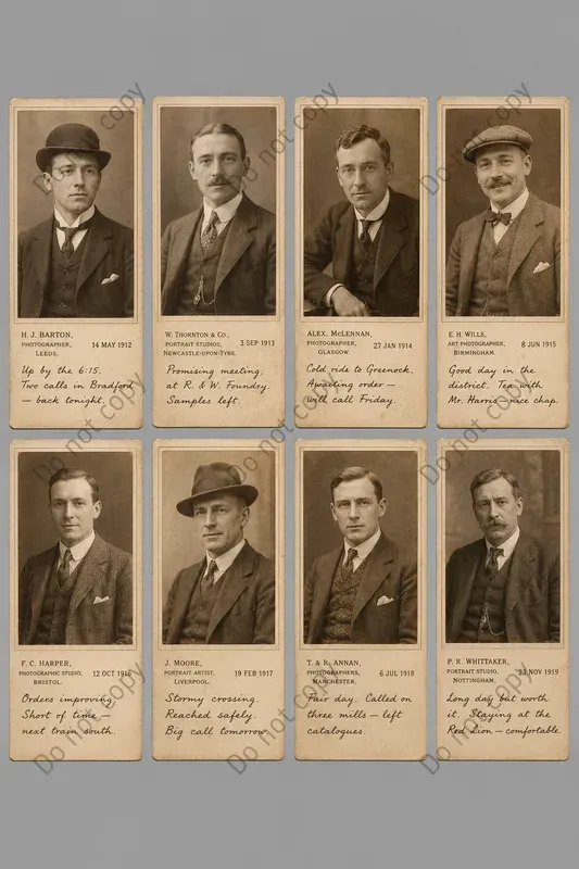 Vintage Booth Portrait Card Sheets