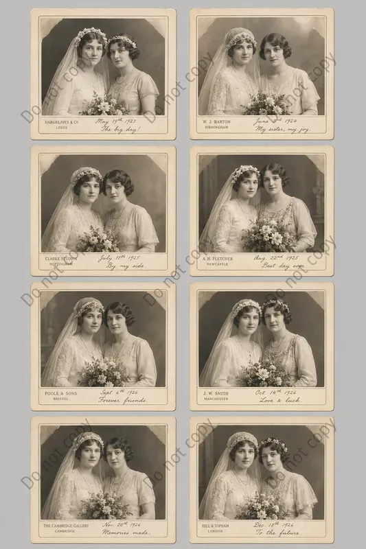 Vintage Booth Portrait Card Sheets