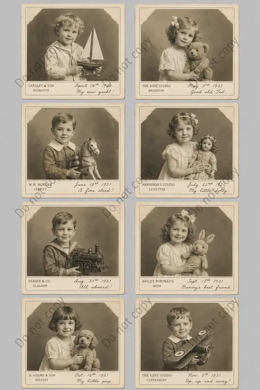 Vintage Booth Portrait Card Sheets