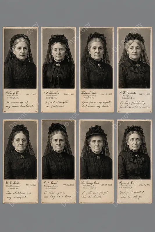 Vintage Booth Portrait Card Sheets