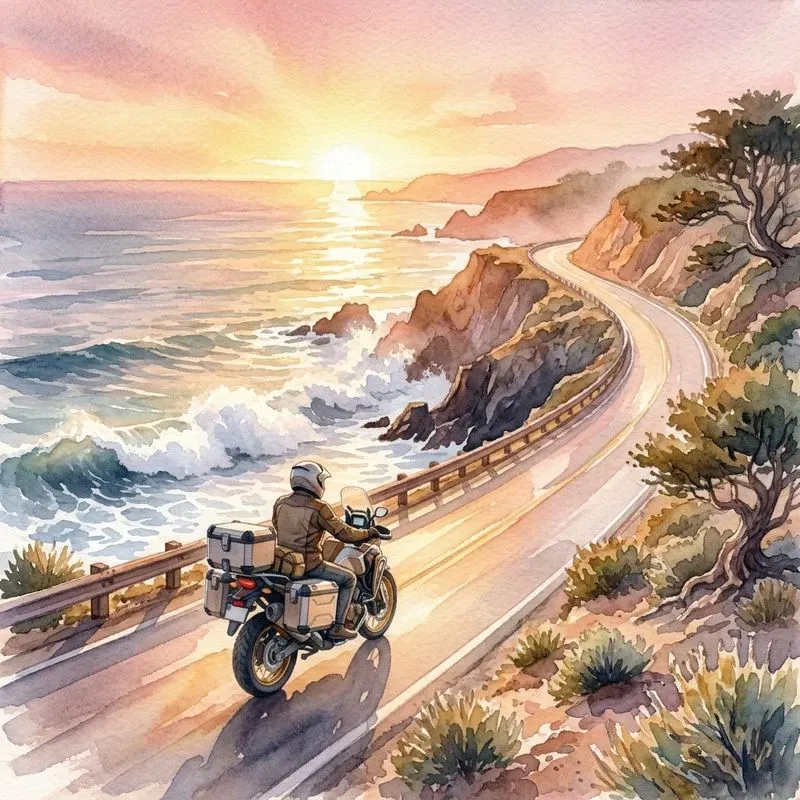 Motorcycles In Watercolor Collection