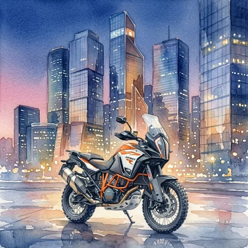 Motorcycles In Watercolor Collection