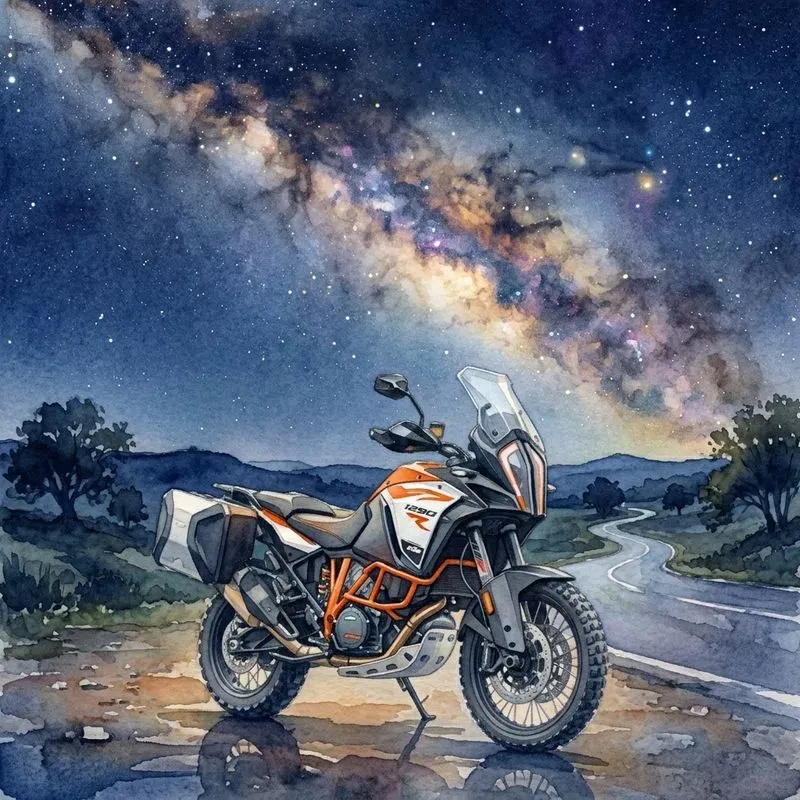 Motorcycles In Watercolor Collection