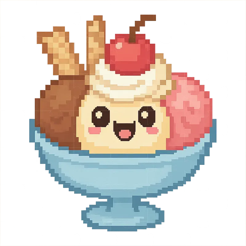 Pixel Art Kawaii Foods