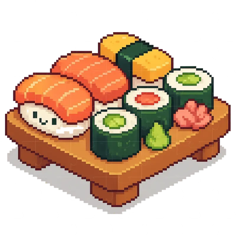 Pixel Art Kawaii Foods