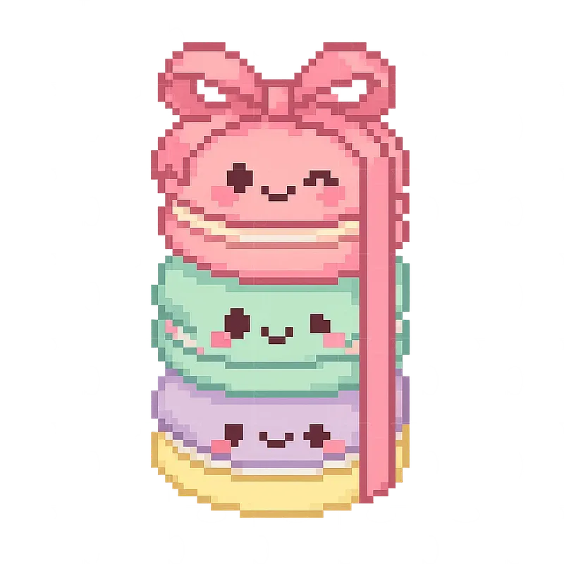 Pixel Art Kawaii Foods