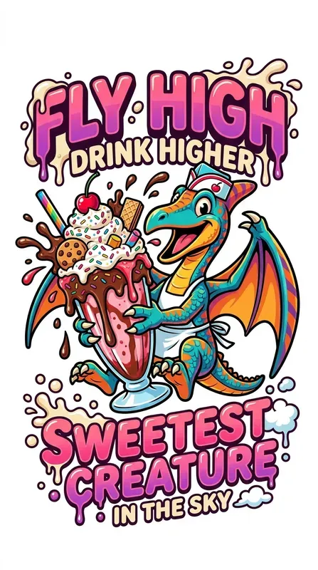 Dinosaur Food Cartoon Sticker Templates