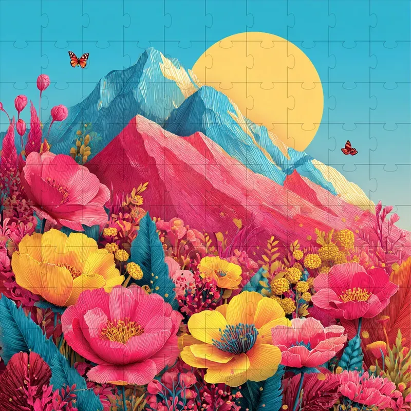 Vibrant Pop Vector Bloom Illustrations