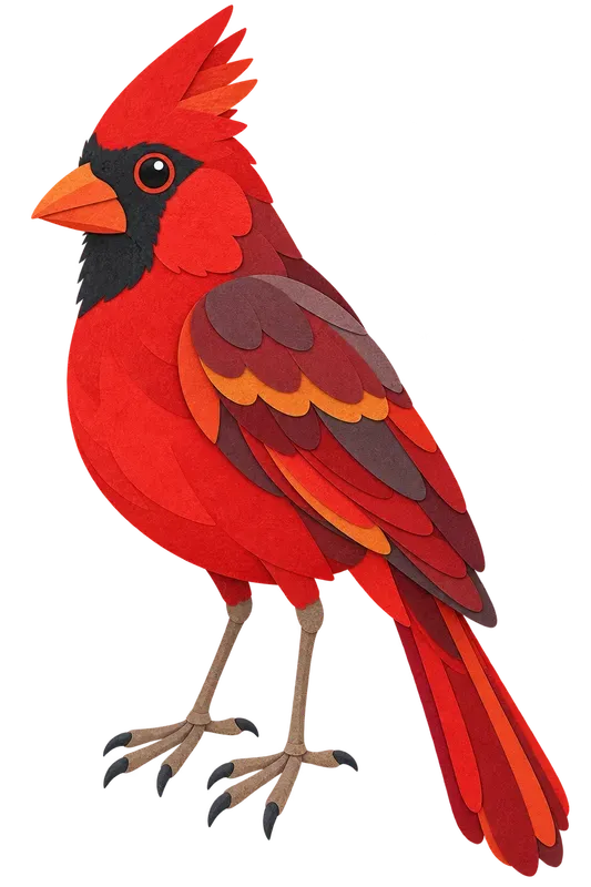 Folk Paper Collage Birds