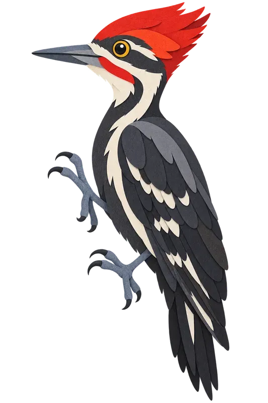 Folk Paper Collage Birds