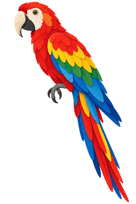 Folk Paper Collage Birds