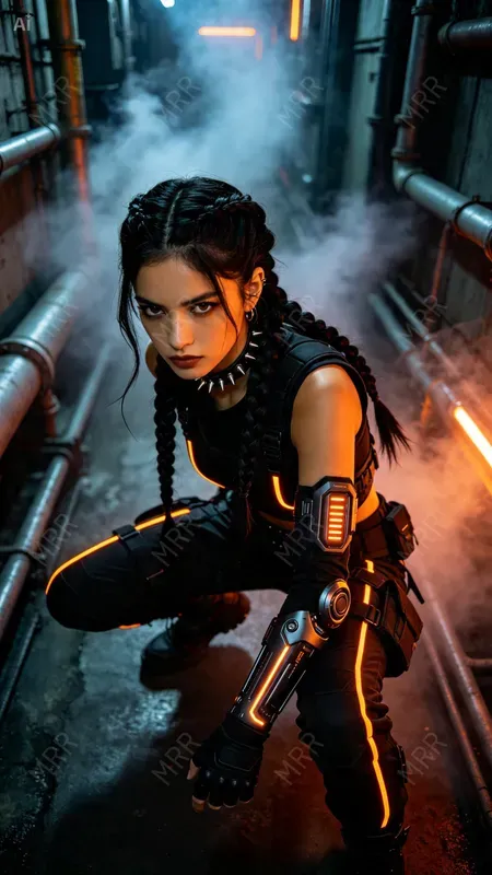 Cyberpunk Neon Women Portraits