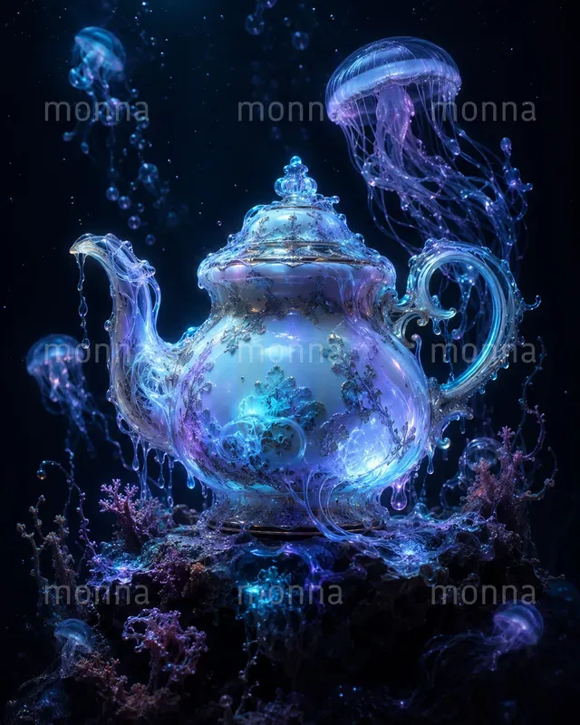 Bioluminescent Deep Sea Still Lifes