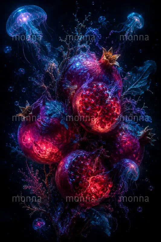 Bioluminescent Deep Sea Still Lifes