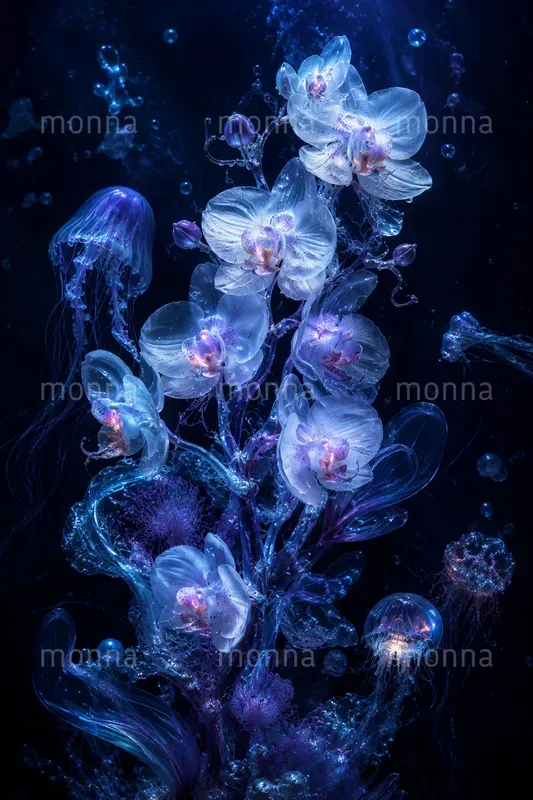 Bioluminescent Deep Sea Still Lifes
