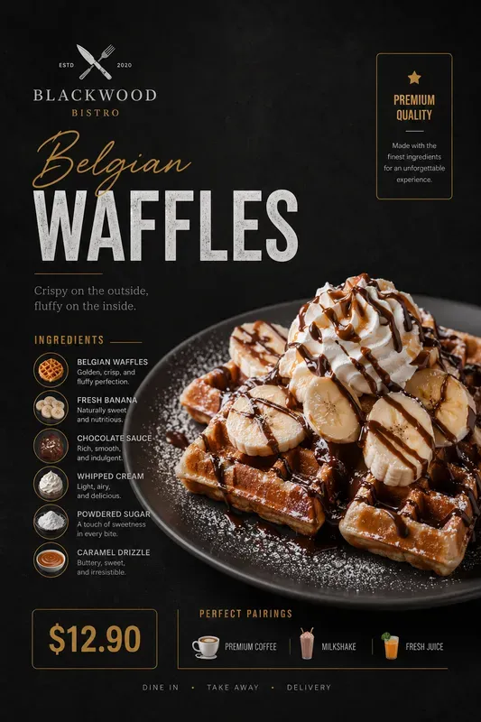 Premium Restaurant Menu Food Posters