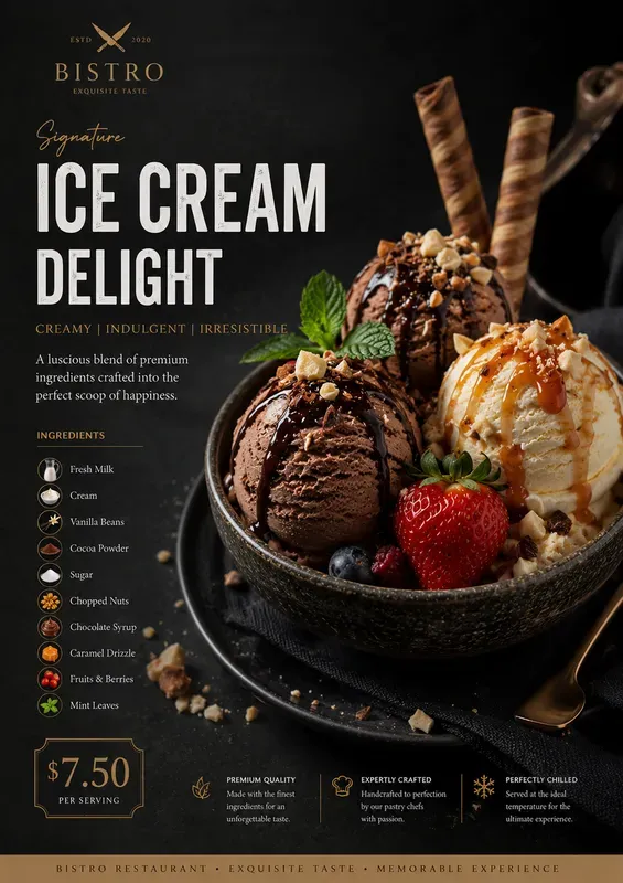 Premium Restaurant Menu Food Posters