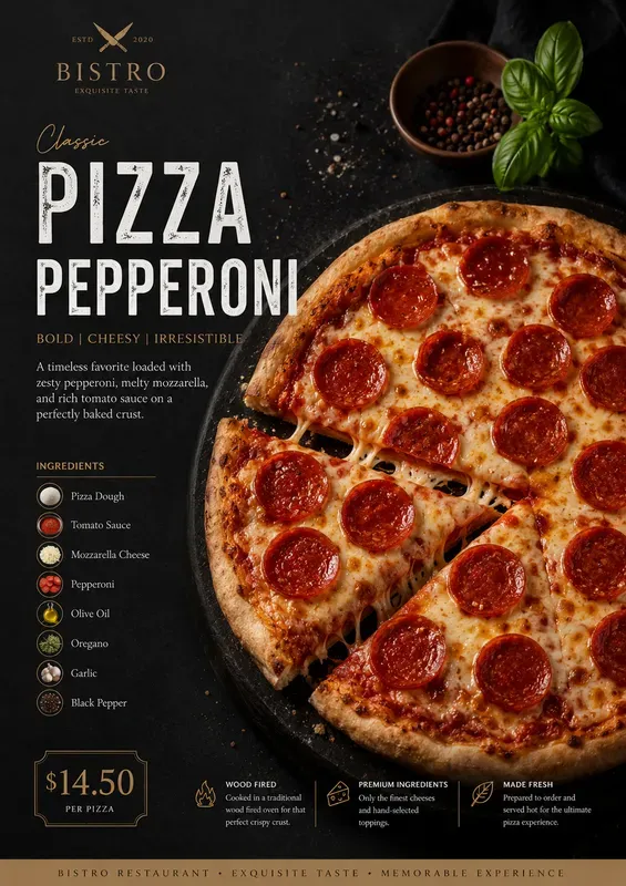Premium Restaurant Menu Food Posters