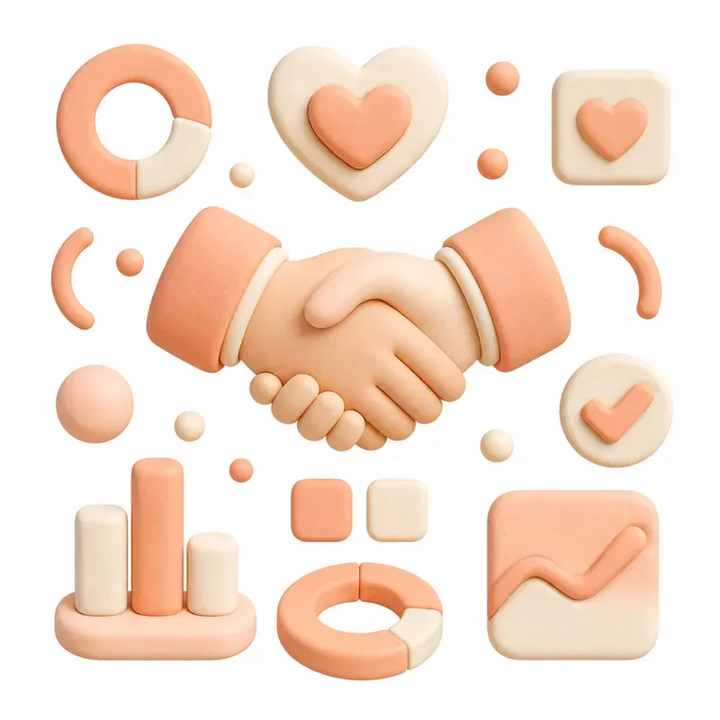 3D Claymorphism Workplace Wellness Icons
