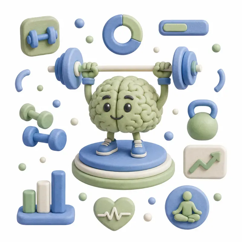 3D Claymorphism Workplace Wellness Icons