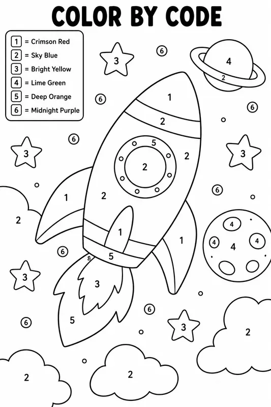 Color By Code Kids Scenes