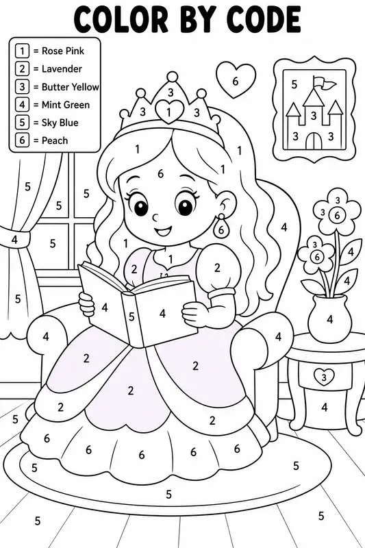 Color By Code Kids Scenes