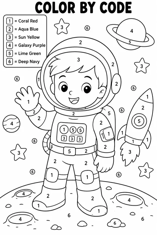 Color By Code Kids Scenes