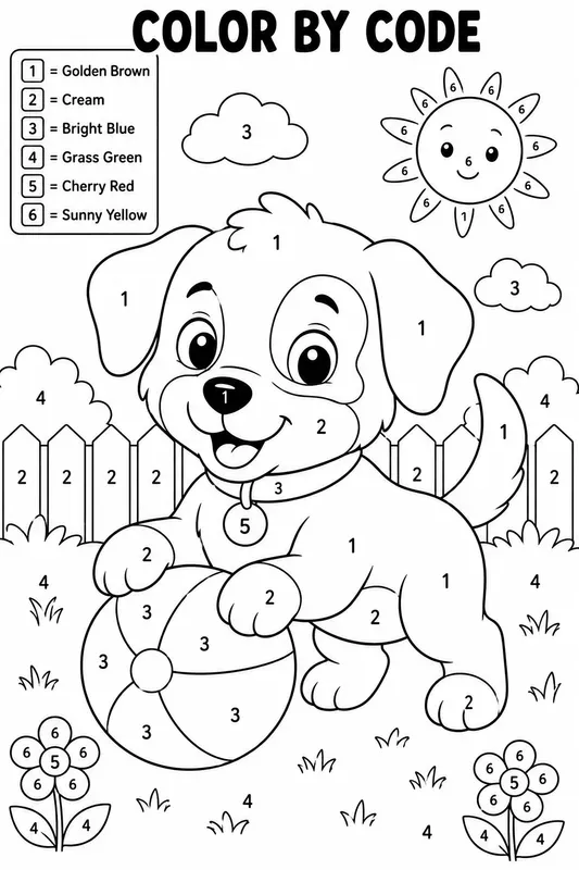 Color By Code Kids Scenes