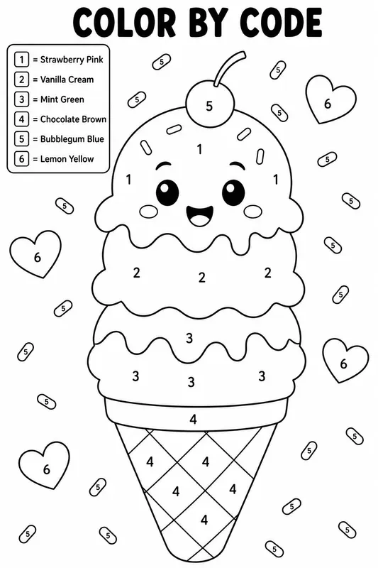 Color By Code Kids Scenes