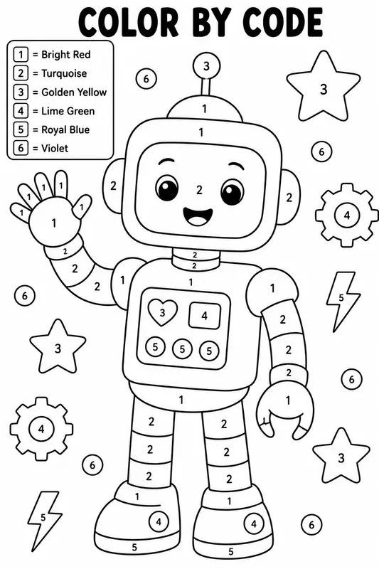 Color By Code Kids Scenes