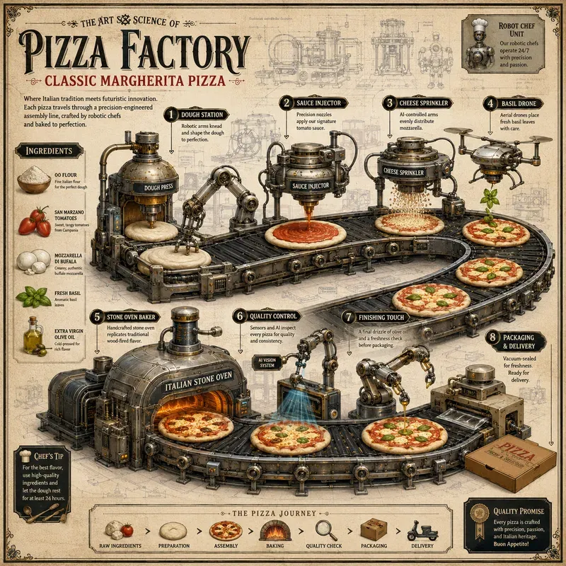 Food Factory Infographic Posters