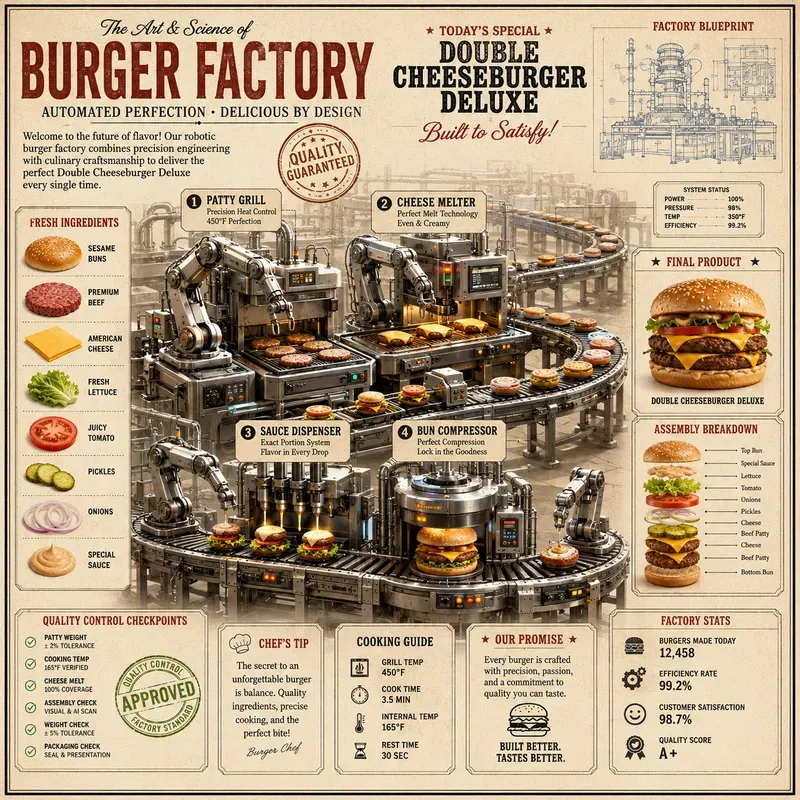 Food Factory Infographic Posters