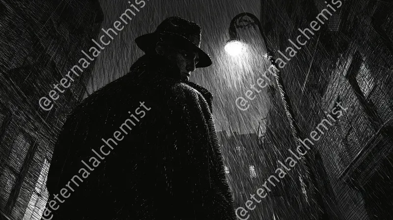 Inked Film Noir Scenes