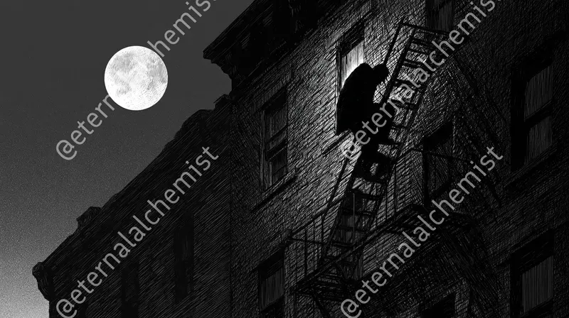 Inked Film Noir Scenes