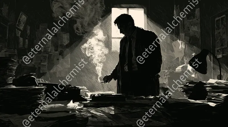 Inked Film Noir Scenes