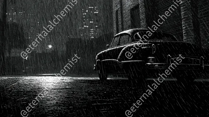 Inked Film Noir Scenes