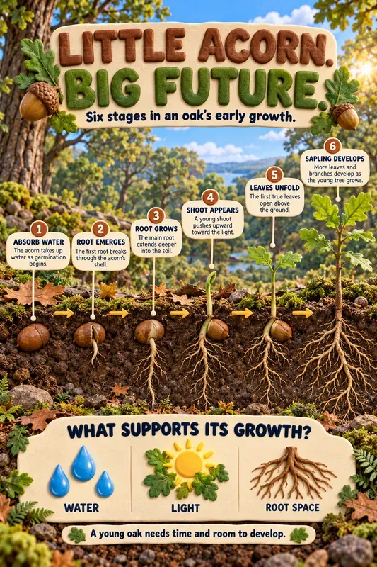 3D Clay Growth Process Infographics