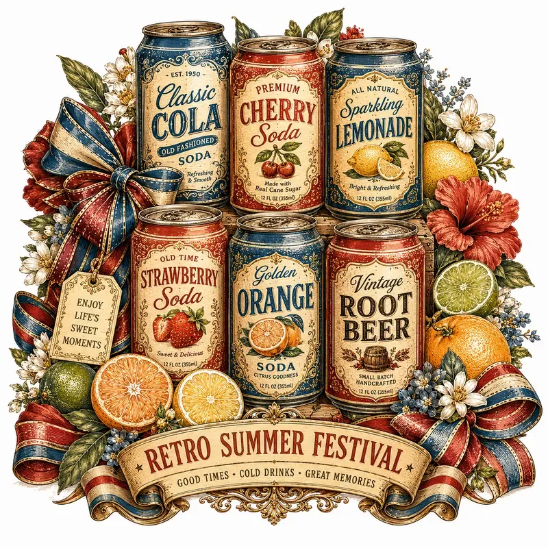 Vintage Product Bundle Illustrations