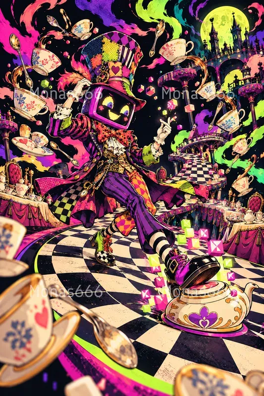 Psychedelic Akibapunk Arcade Mashups